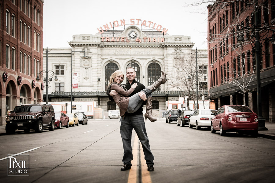 lodo Denver engagement photography