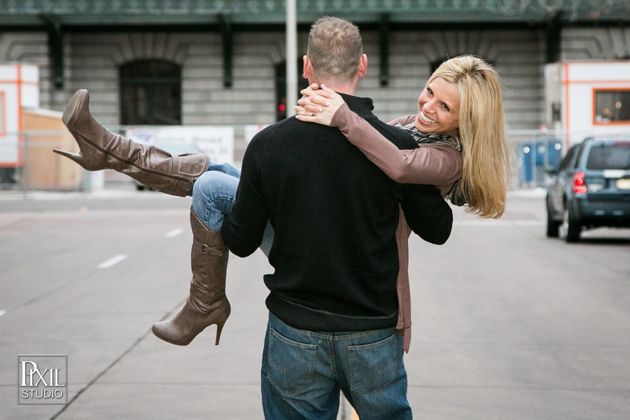 lodo Denver engagement photography