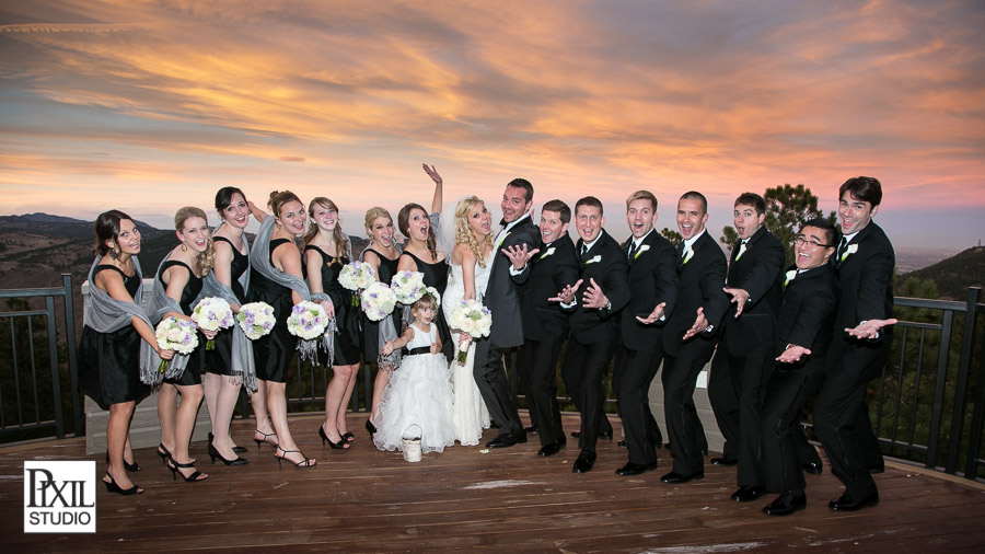 bridal party sunset mt vernon