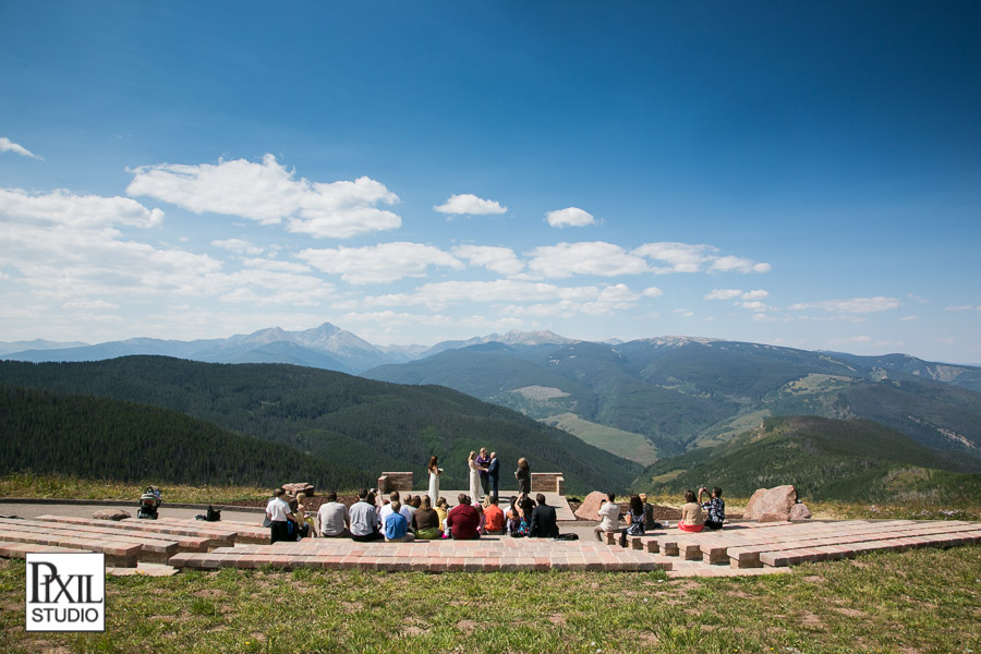 vail wedding deck