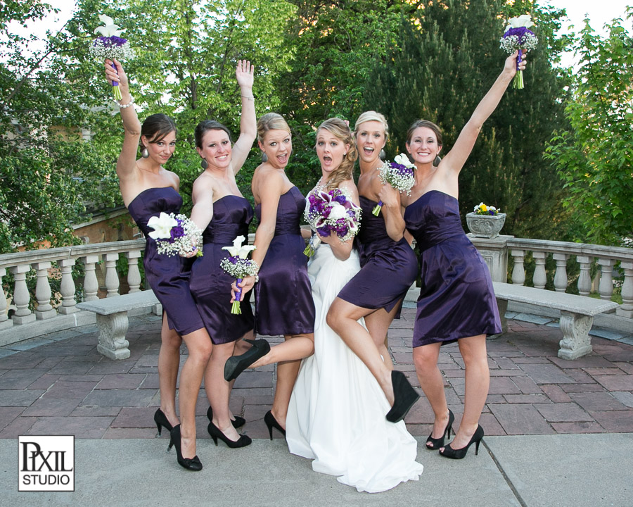 purple bridal party