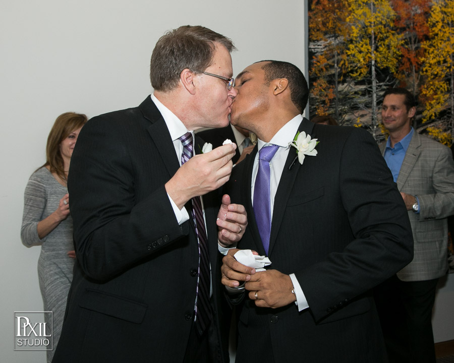 GBLT wedding reception at Denver Art Museum