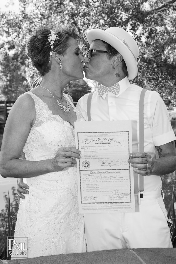 Rustic Hudson Gardens Lgbt wedding